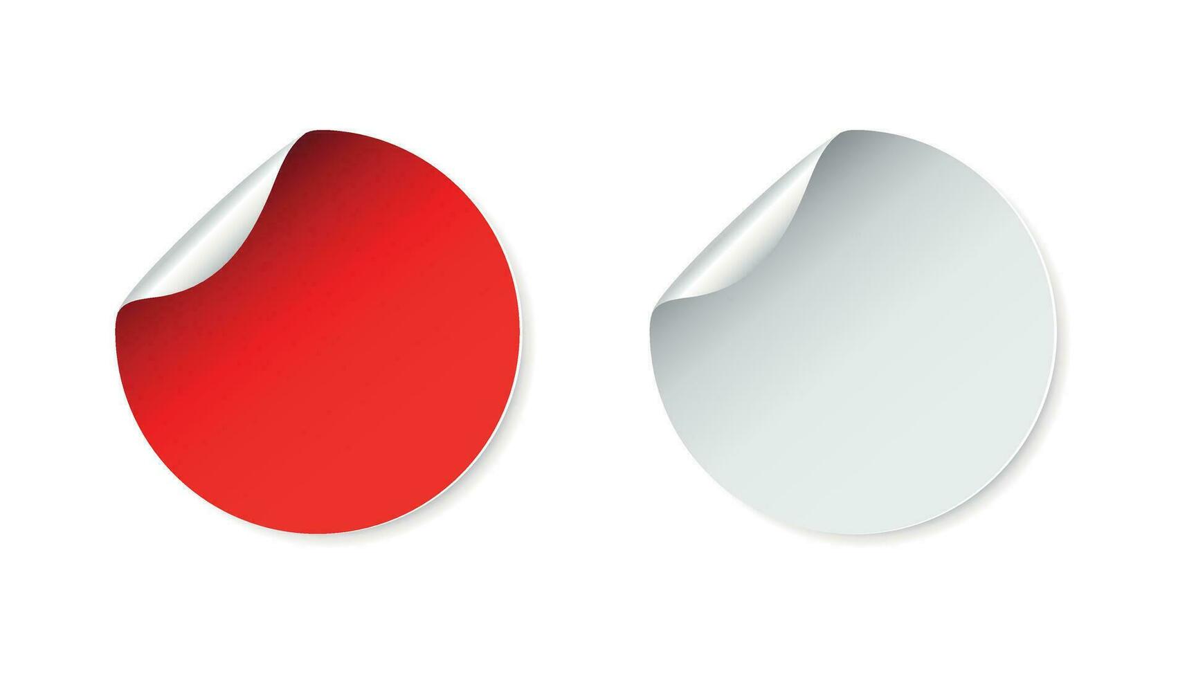 Set of blank stickers. Empty promotional labels. Vector illustration.
