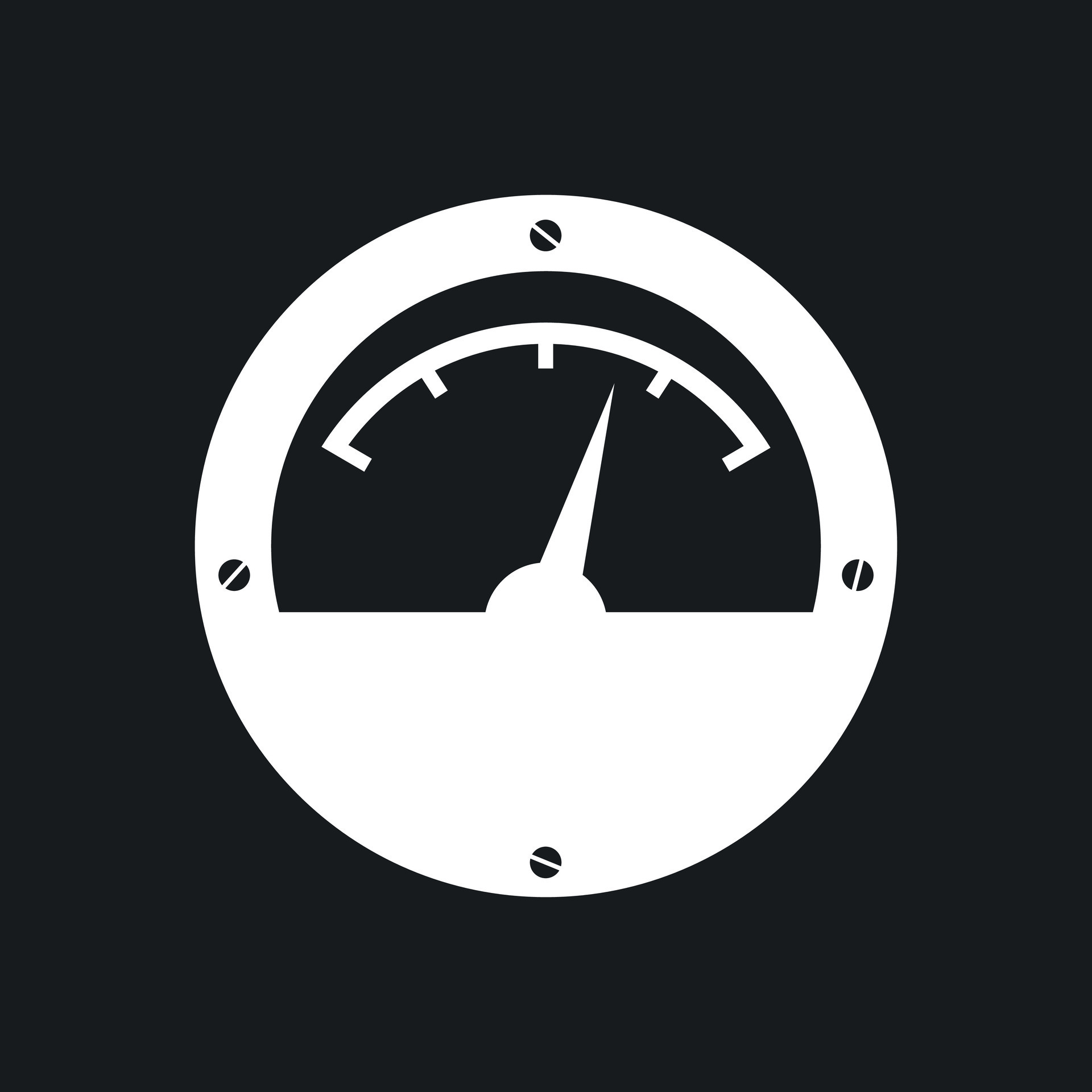 Electric meter icon. Power meter flat vector illustration on black