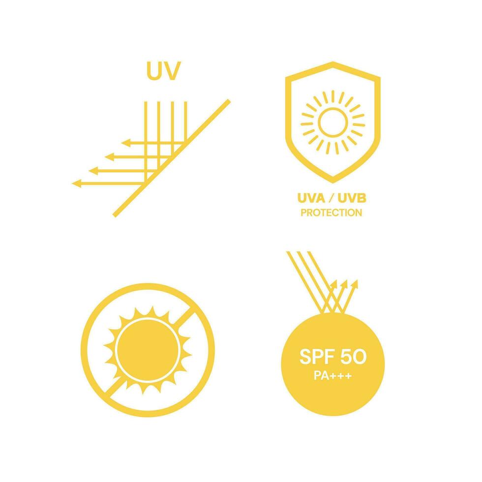 UV protection on white background,bubble shield. Solar protection screen from UV rays vector