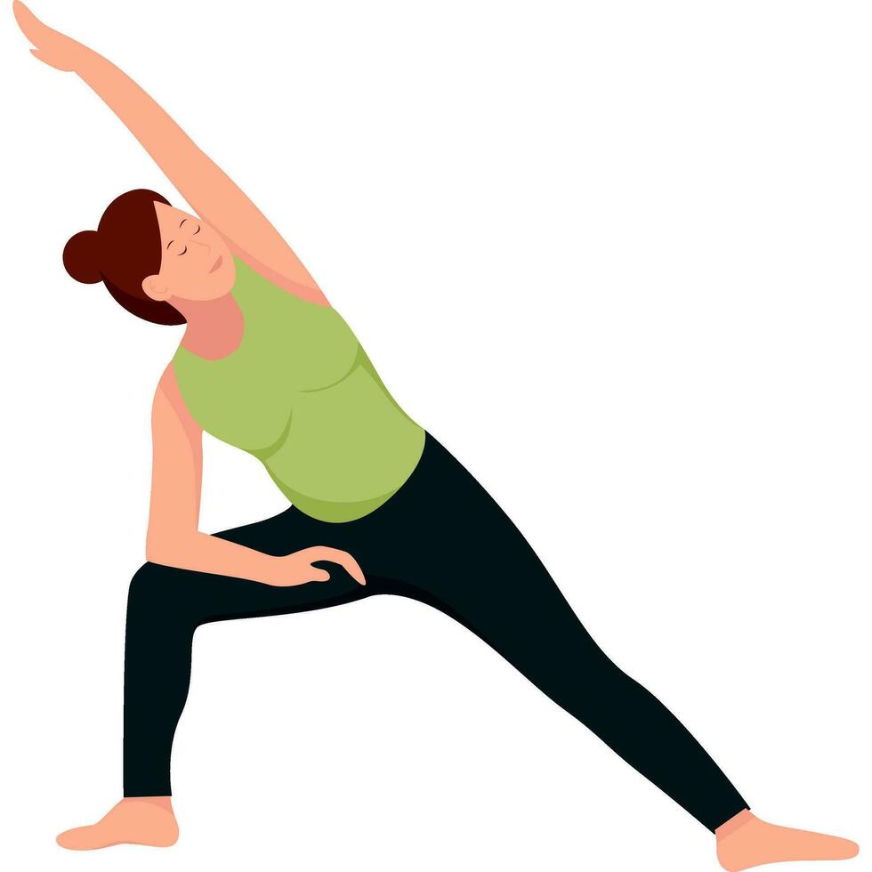 Utthita yoga asana pose vector