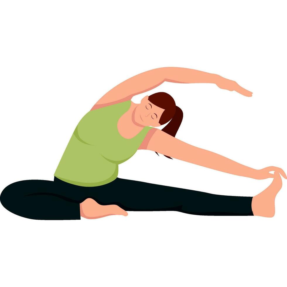 Parivrtta yoga asana pose vector