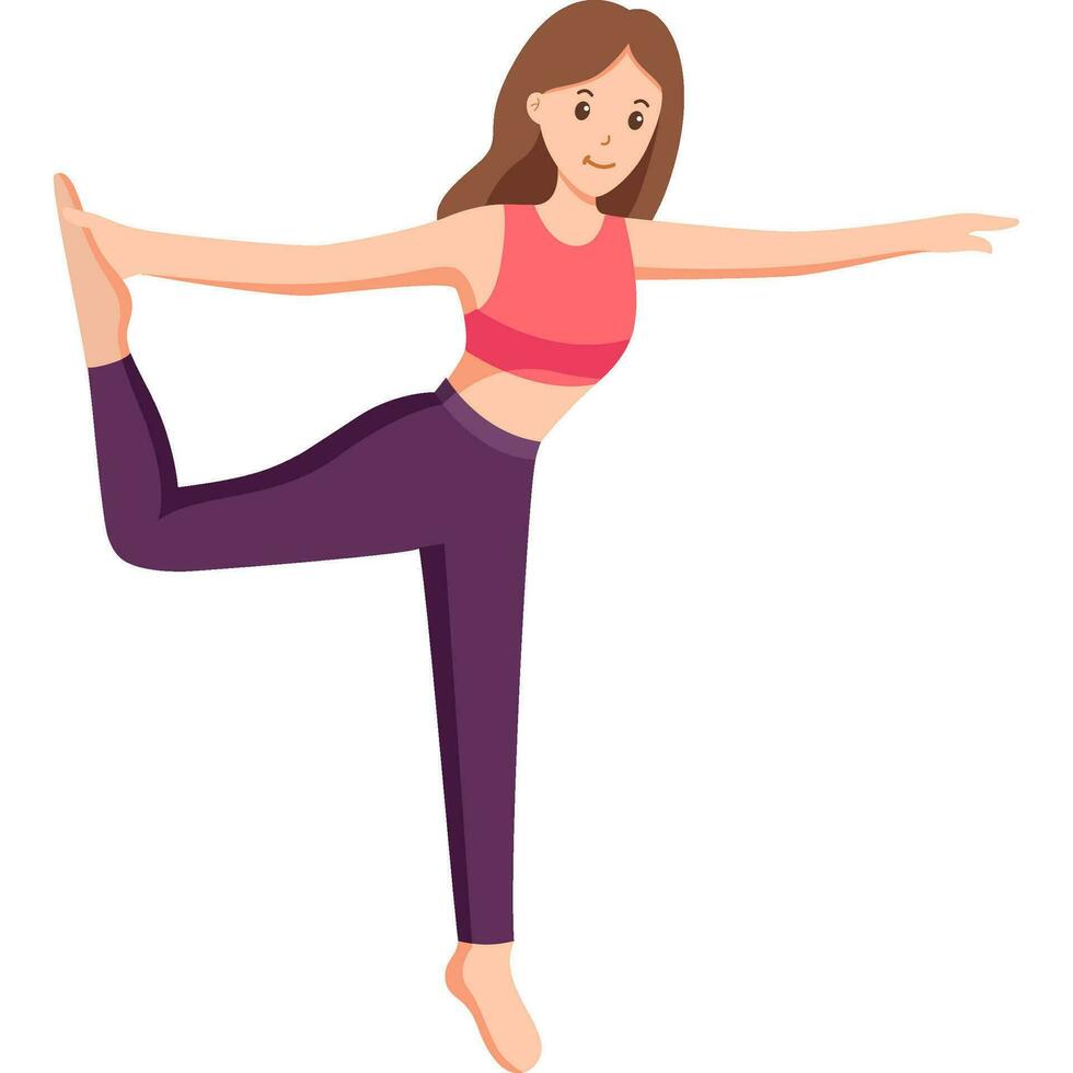 standing yoga asana pose vector