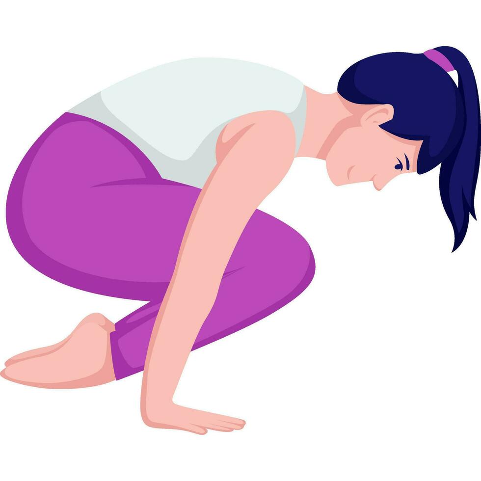 Lolasana yoga asana pose vector