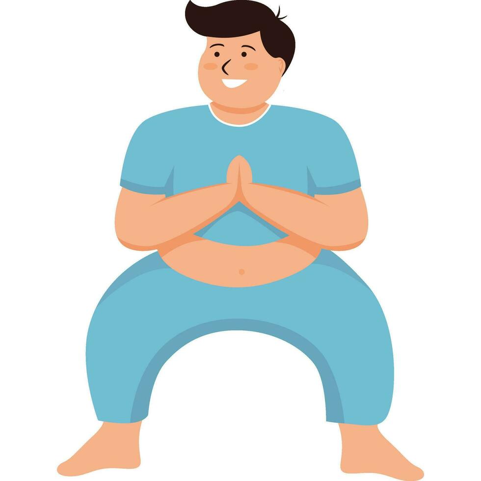 Malasana yoga asana pose vector