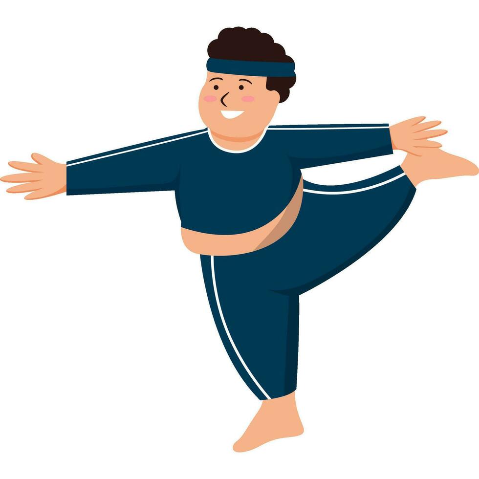 lord yoga asana pose vector