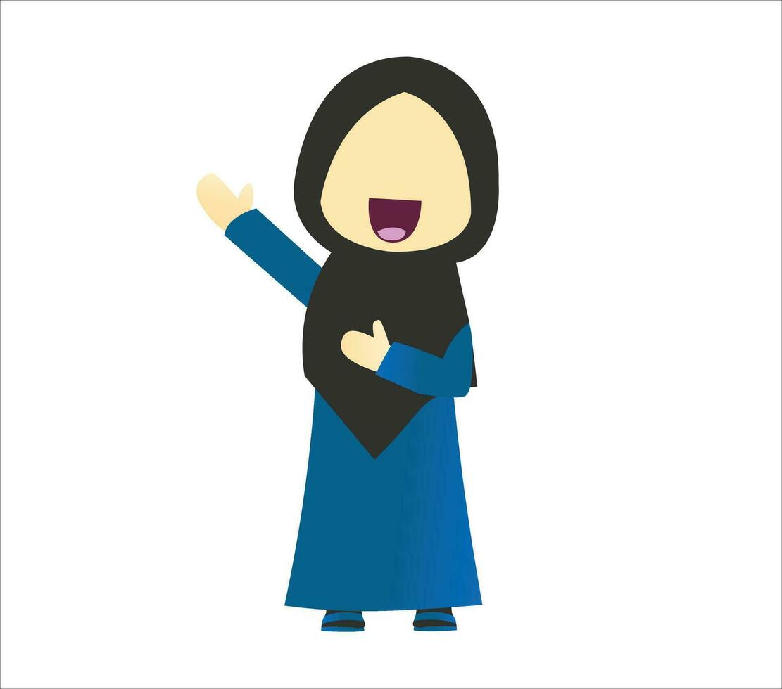 Muslim Women Presentation Vector