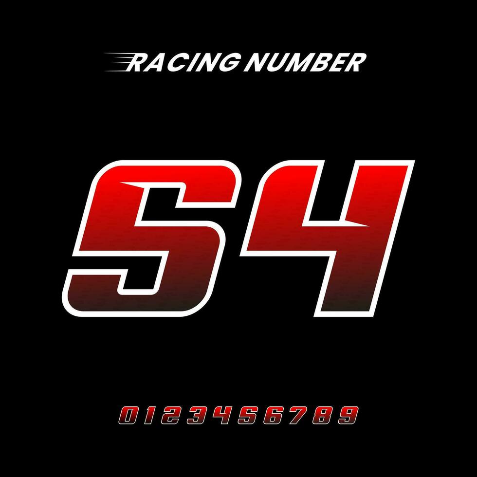 Racing Number 54 Design Vector Template 26125776 Vector Art at Vecteezy