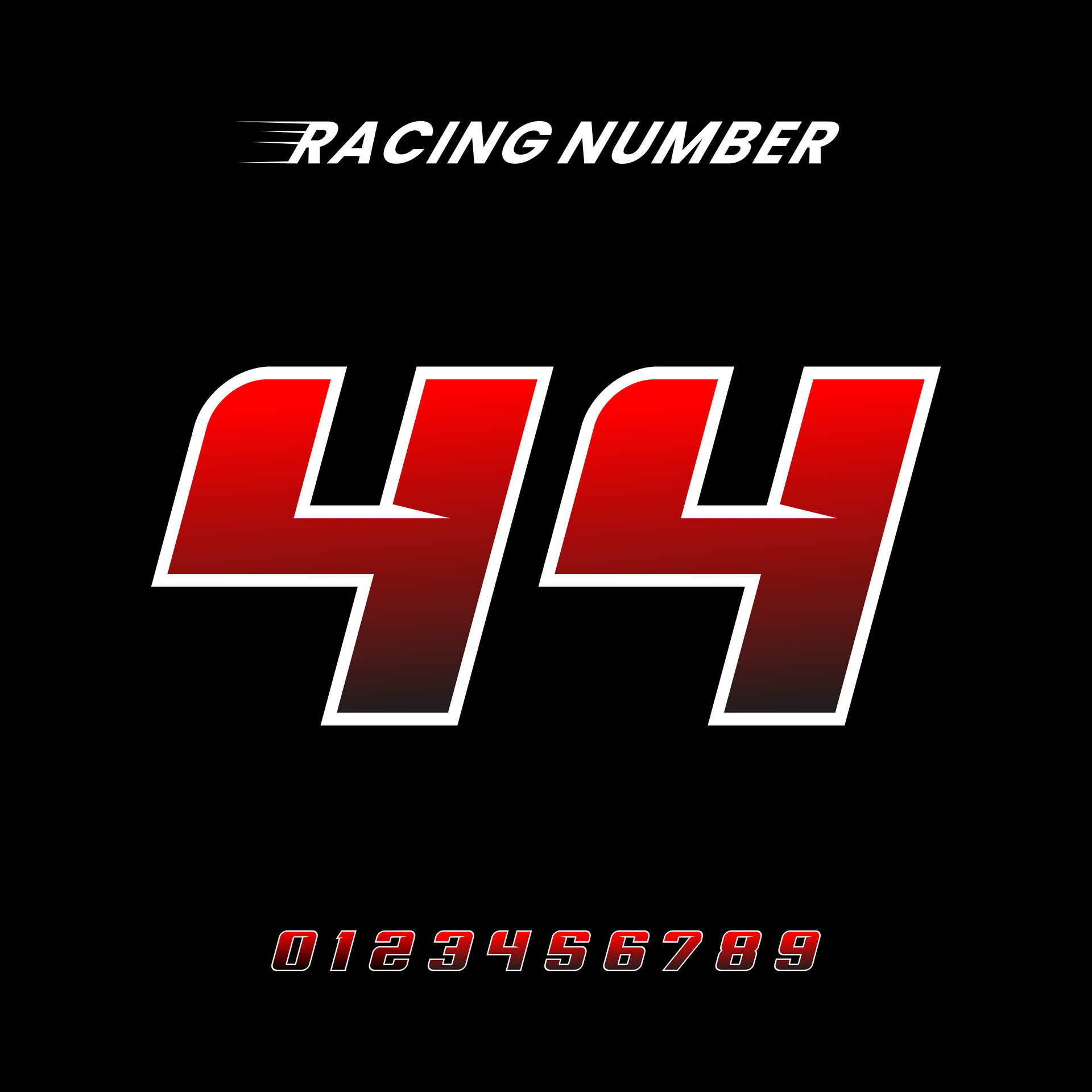 Racing Number 44 Design Vector Template 26125804 Vector Art at Vecteezy