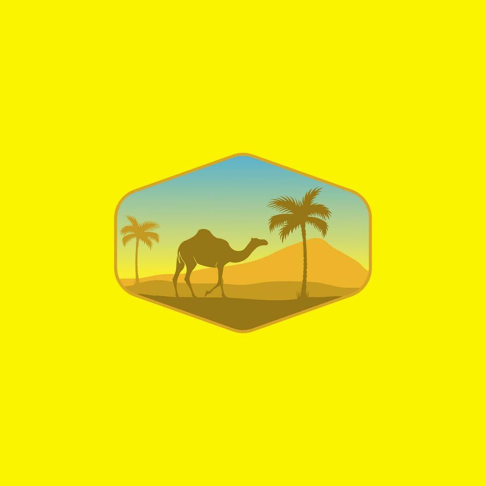 desert logo illustration design vector