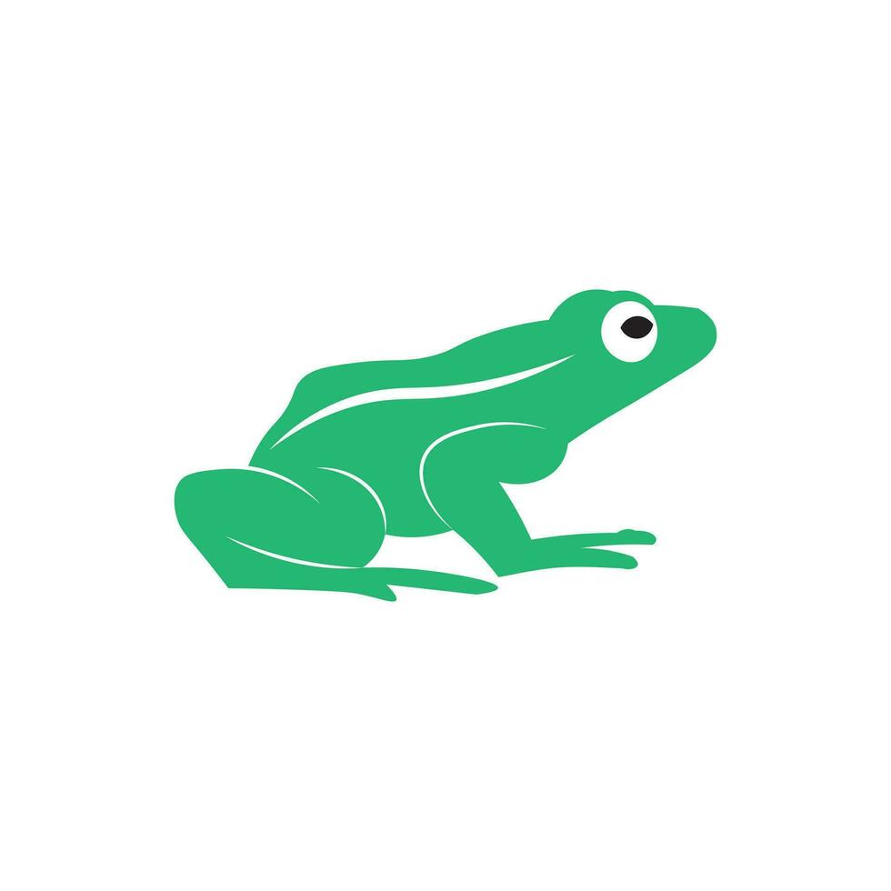rana logo en verde color vector