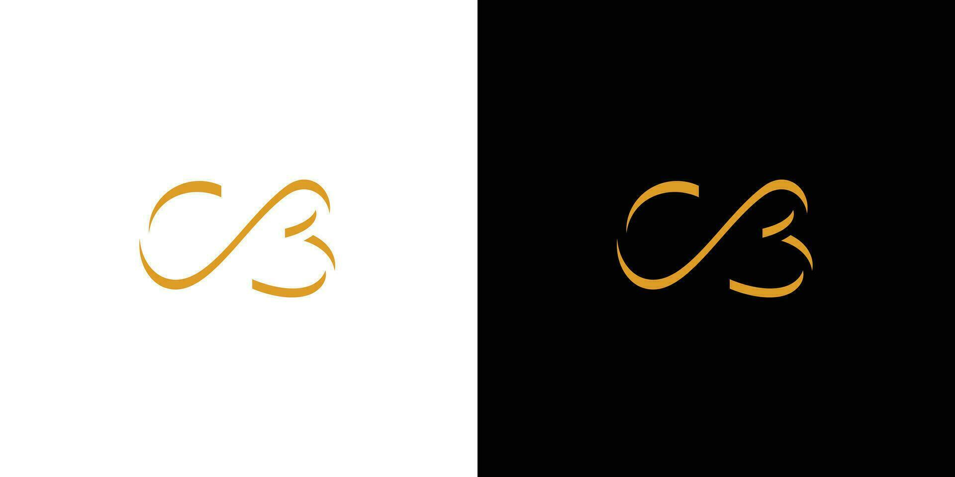 modern and unique handwritten letter CB initials logo design vector