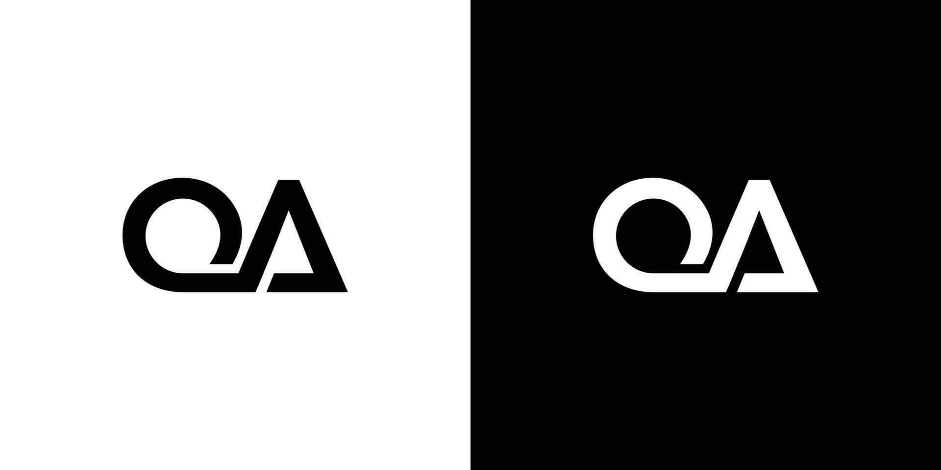 Modern and strong QA logo design vector