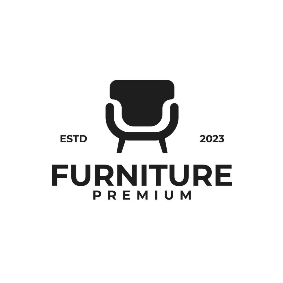 Sofa Furniture Logo Design Concept Vector Illustration Symbol Icon