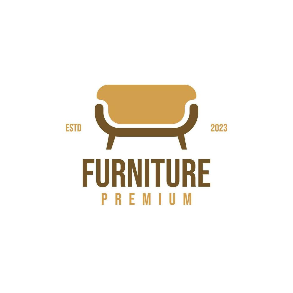 Sofa Furniture Logo Design Concept Vector Illustration Symbol Icon