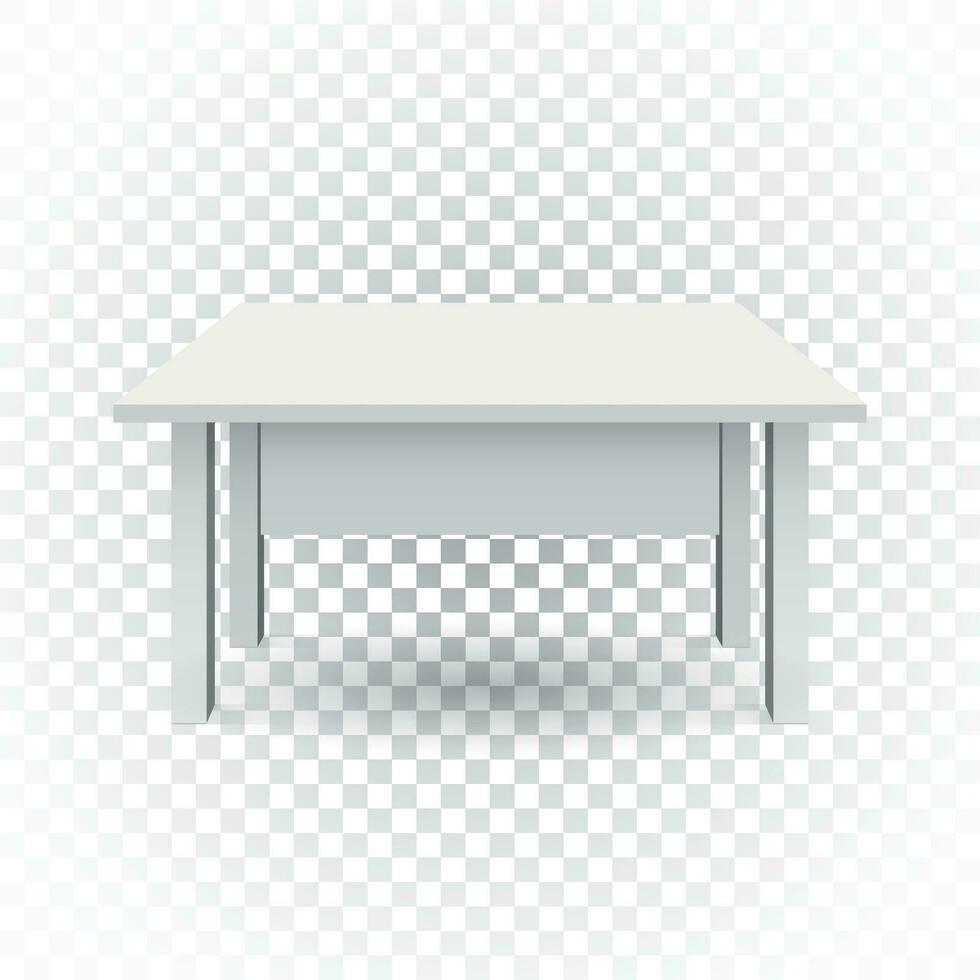 vector 3d mesa para objeto presentación. vacío blanco parte superior mesa en aislado antecedentes.