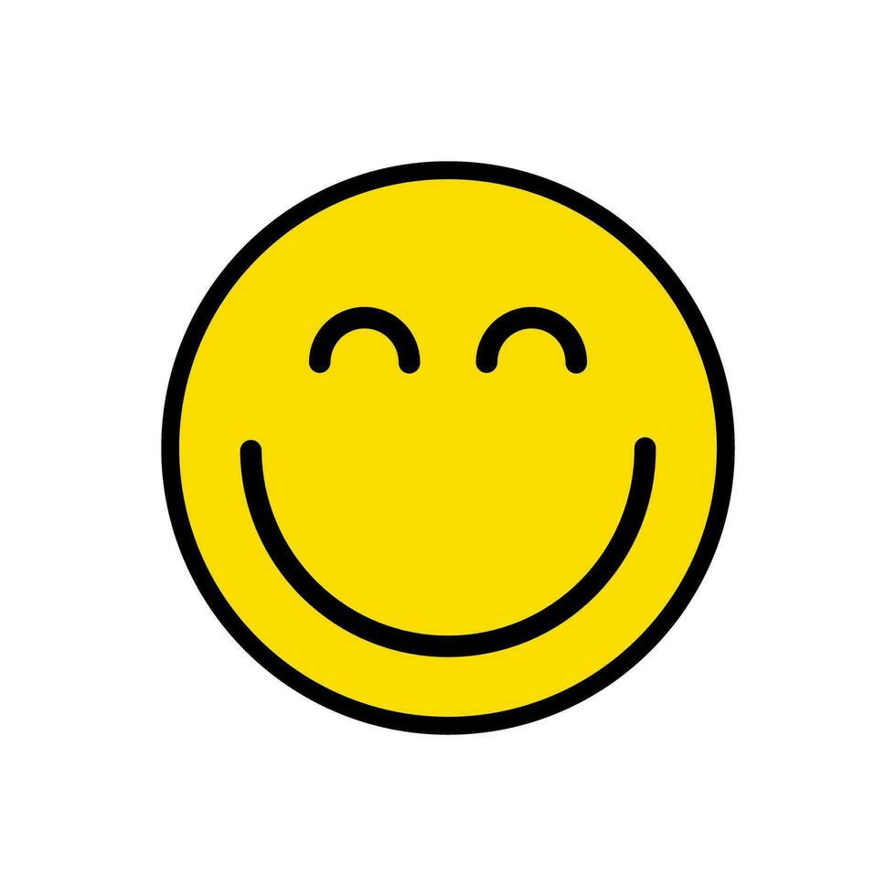 Smile line concept icon on white background. vector