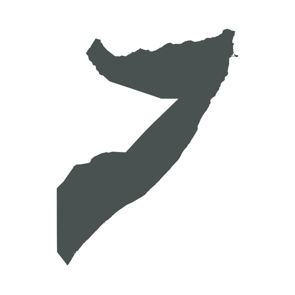 Somalia vector map. Black icon on white background.