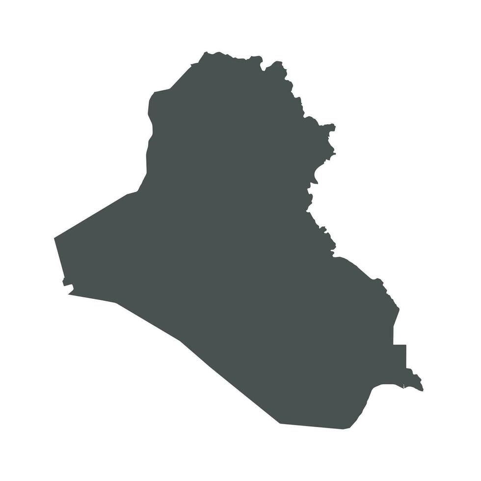 Irak vector mapa. negro icono en blanco antecedentes.