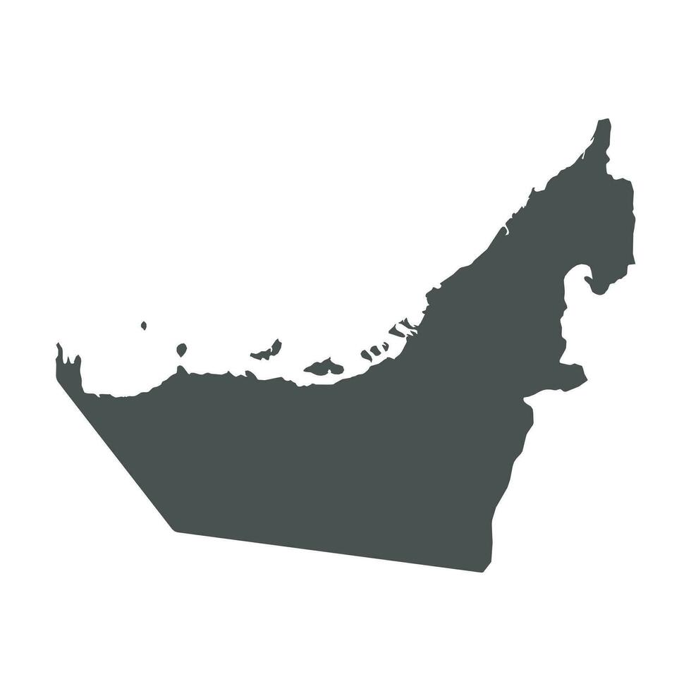 United Arab Emirates vector map. Black icon on white background.