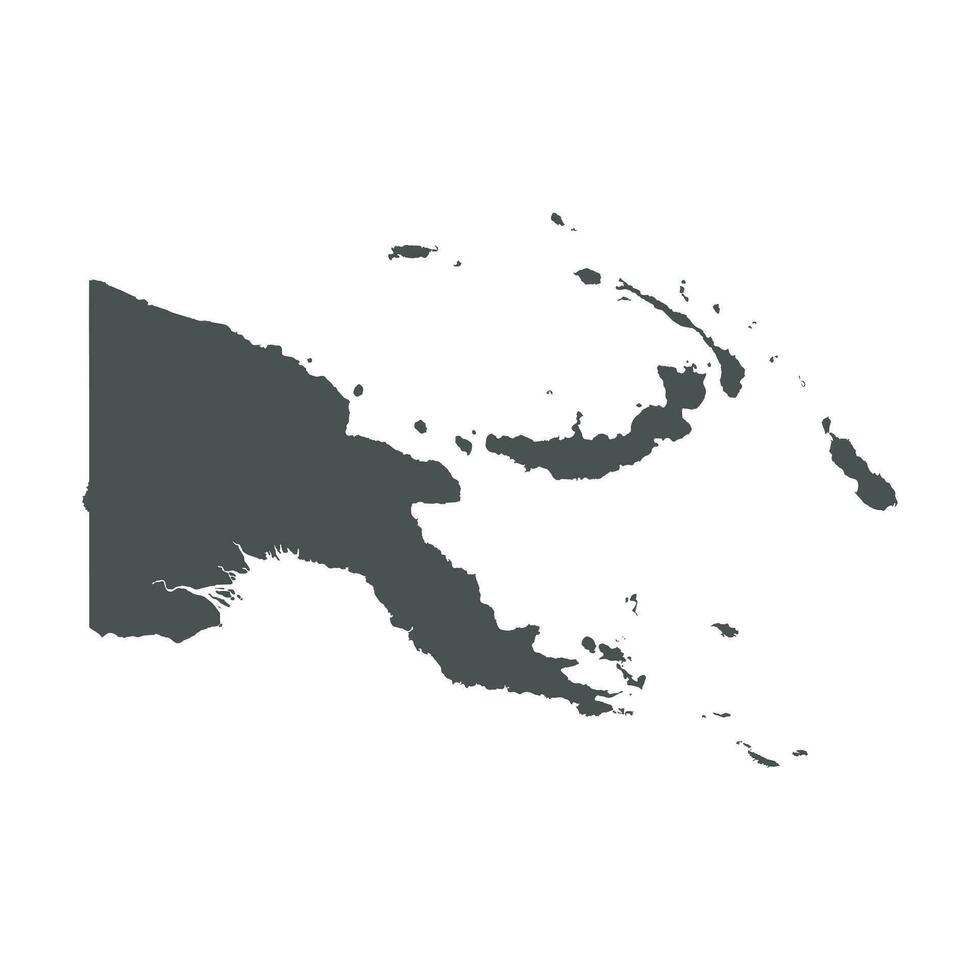 Papua New Guinea vector map. Black icon on white background.