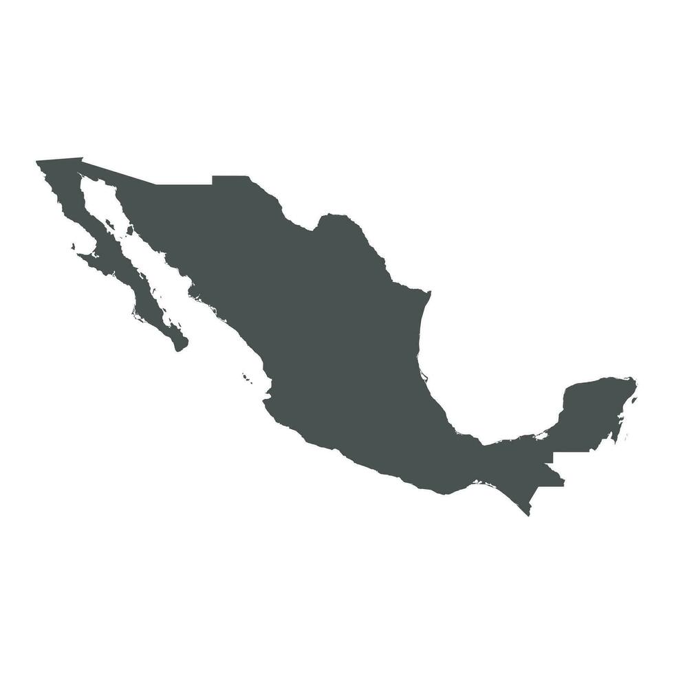 mexico vector mapa. negro icono en blanco antecedentes.