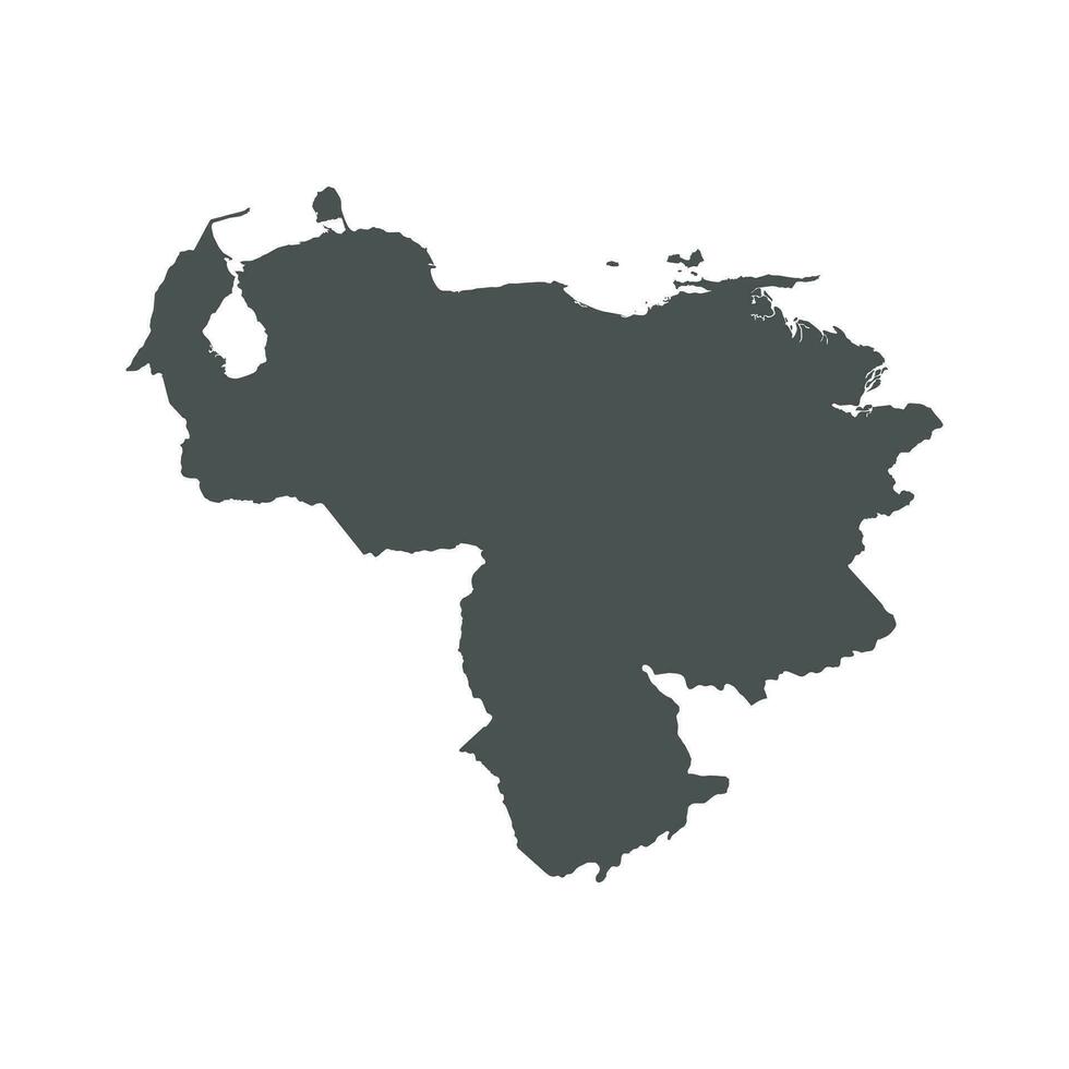 Venezuela vector map. Black icon on white background.