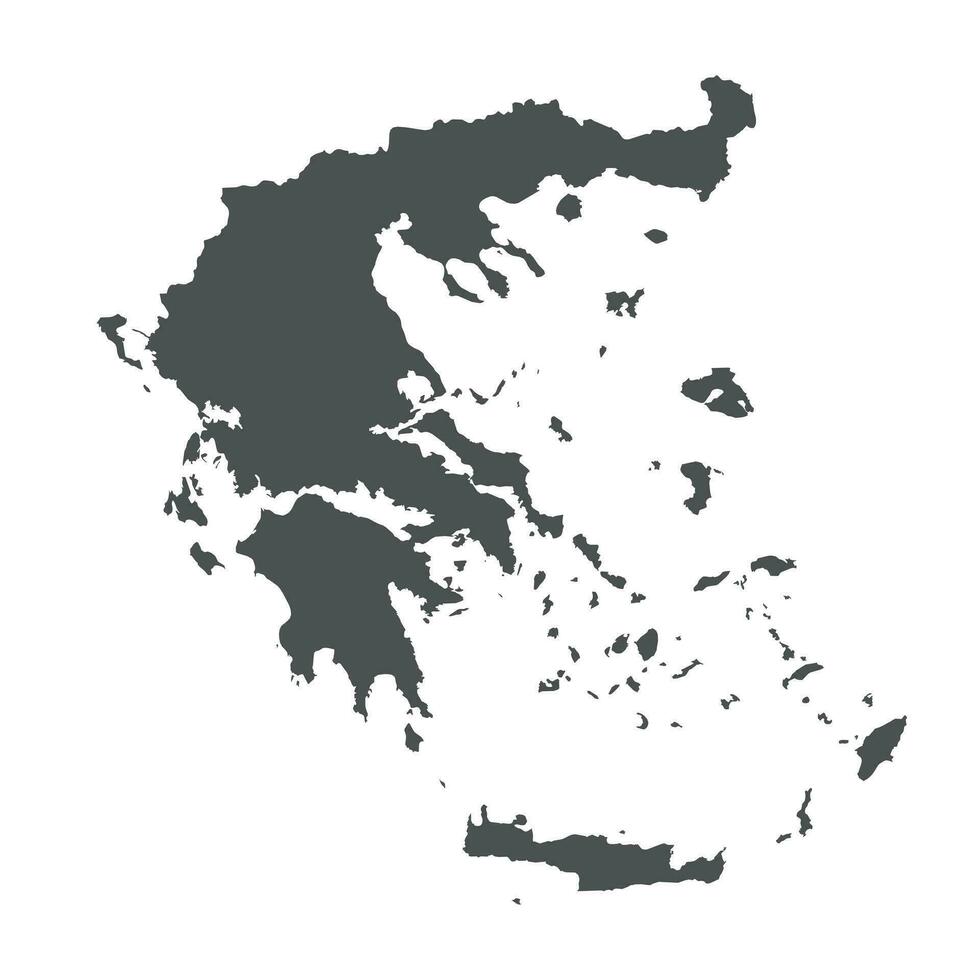Greece vector map. Black icon on white background.