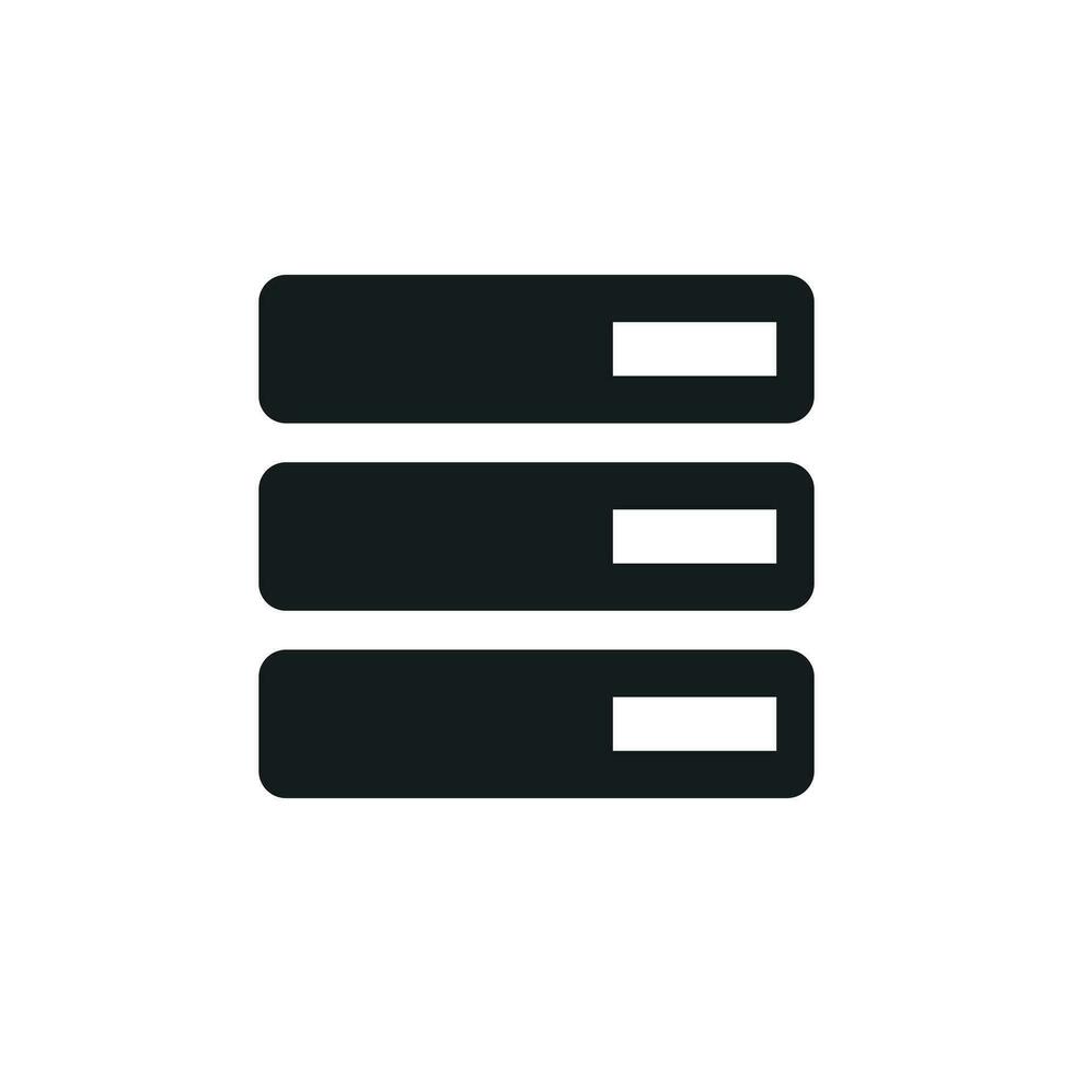 Database, server vector icon. Storage vector illustration.