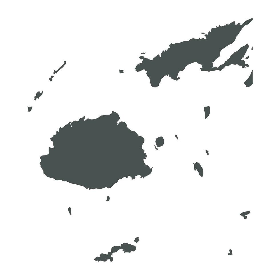 Fiji vector mapa. negro icono en blanco antecedentes.