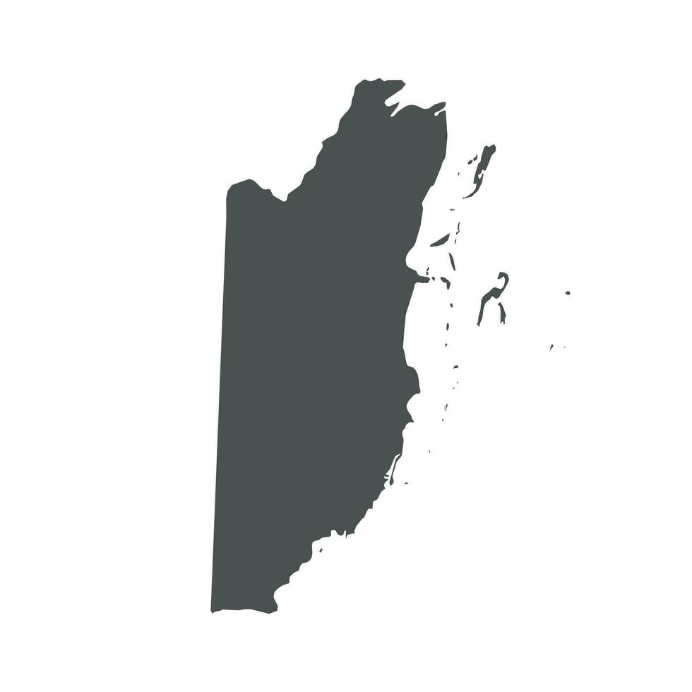 Belize vector map. Black icon on white background.
