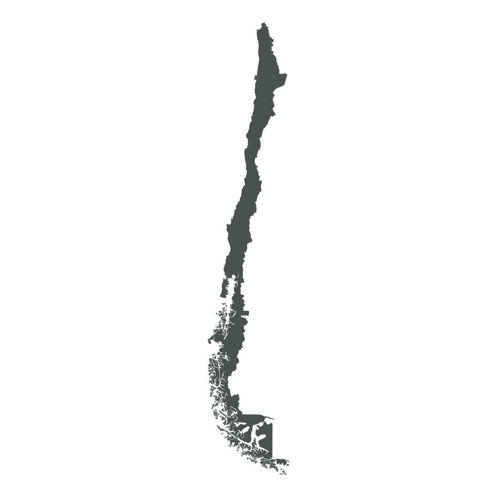 Chile vector map. Black icon on white background.