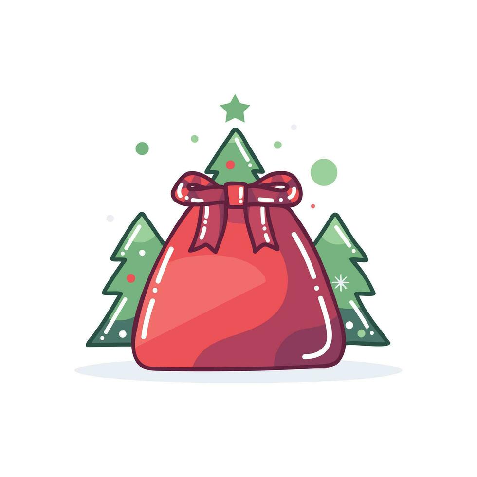 Christmas Gift Bags In Flat Style Isolated On Background 26126753 christmas-gift-bags-in-flat-style-isolated-on-background-26126753