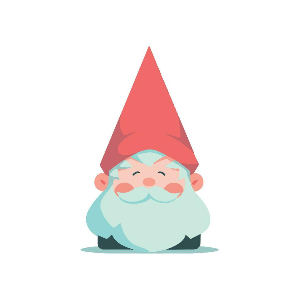 christmas gnome in flat style isolated on background vector