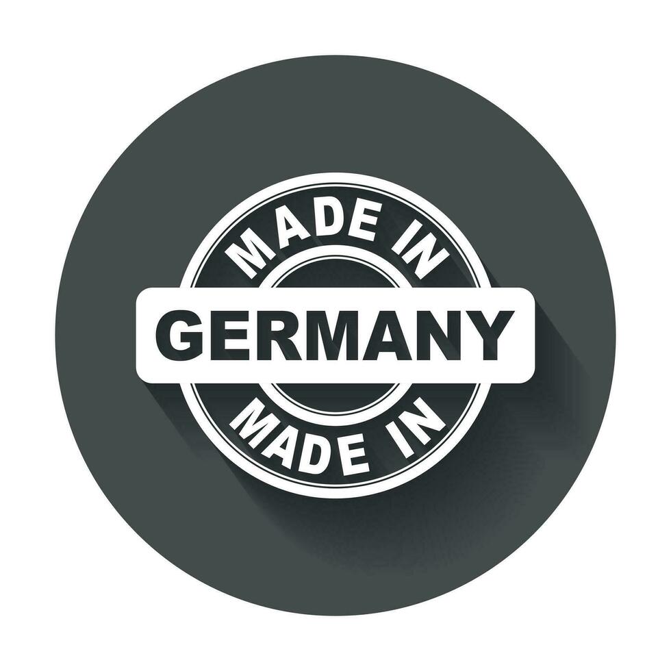 Made in Germany. Vector emblem flat