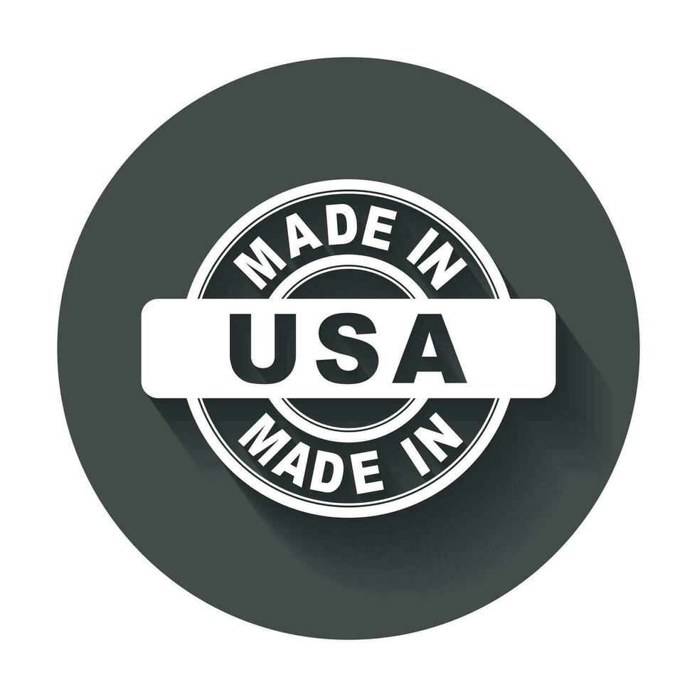 Made in USA. Vector emblem flat