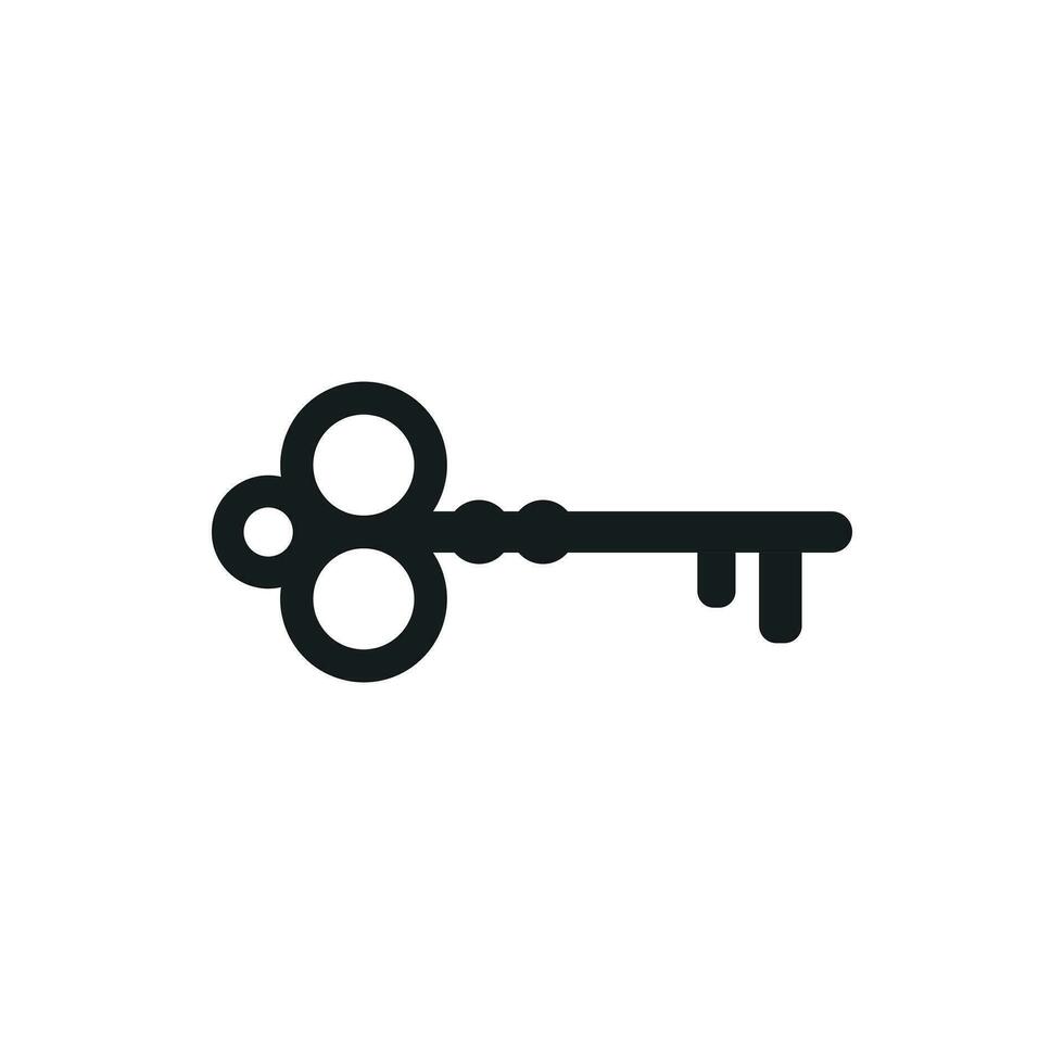 Key vector icon. Key flat illustration.