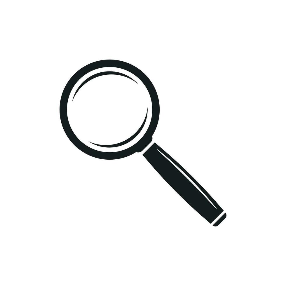 Loupe icon vector. Magnifier in flat style. Search sign concept. vector