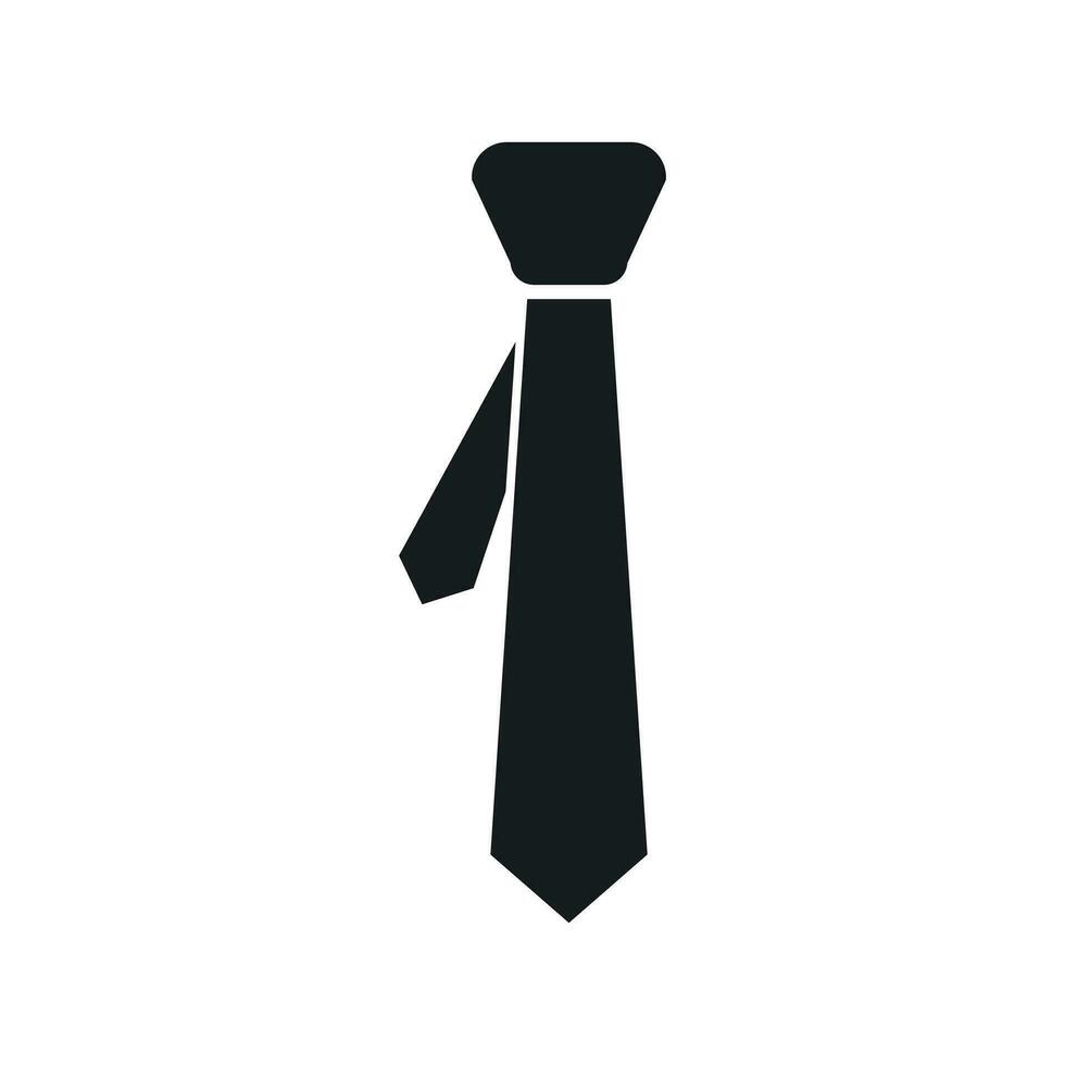 Tie flat icon. Necktie vector illustration.