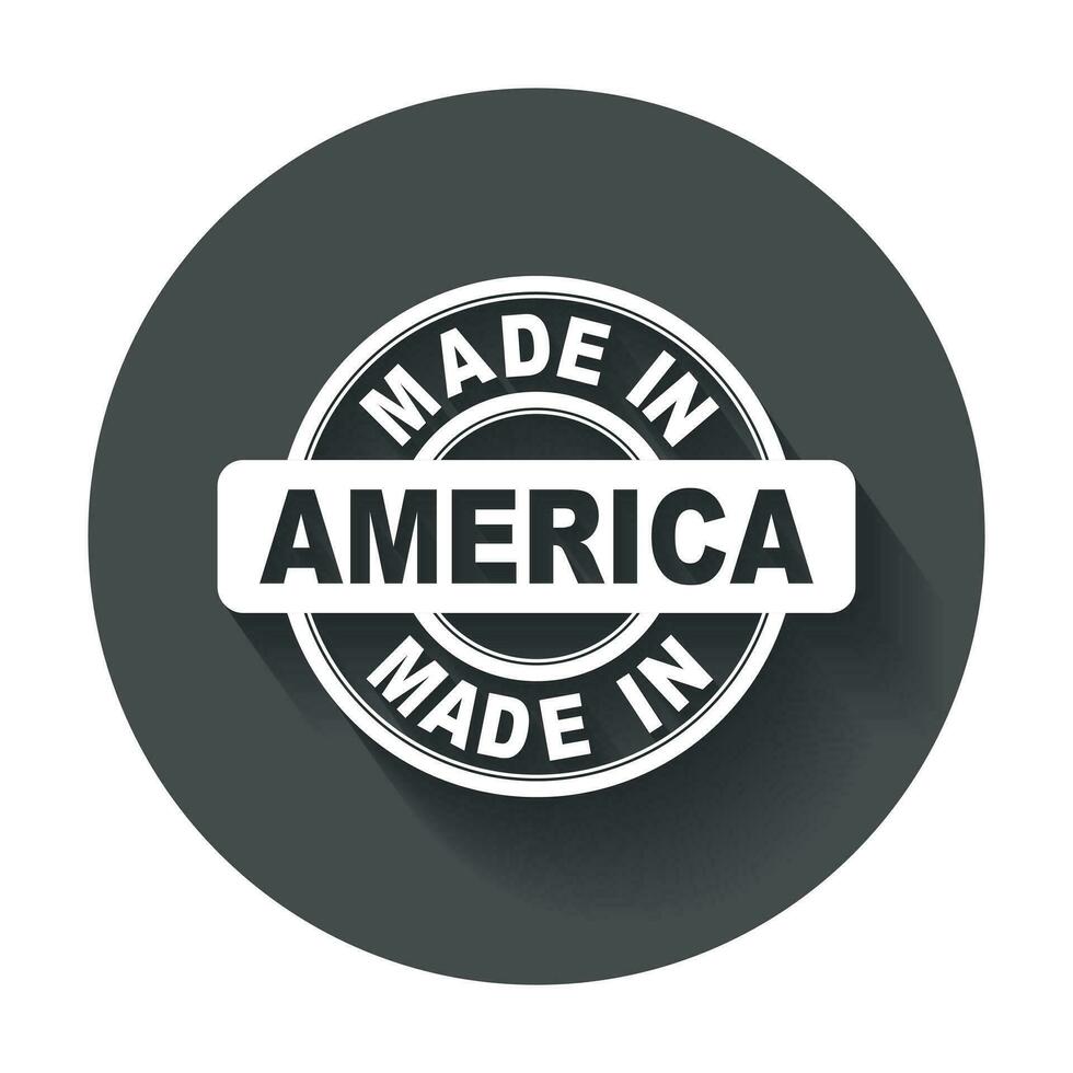 Made in America. Vector emblem flat