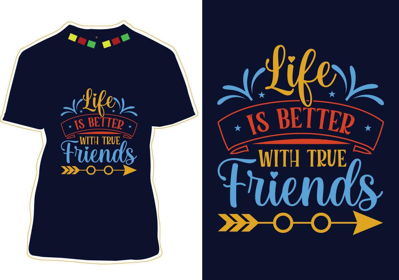 amistad día camiseta diseño vector