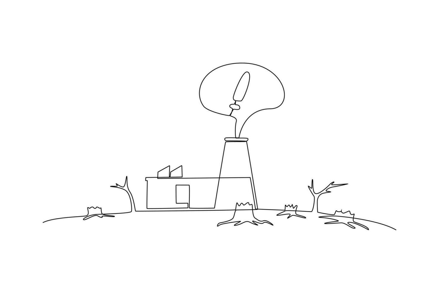 Single one line drawing world ozone day concept. Continuous line draw design graphic vector illustration.