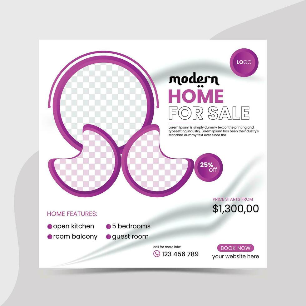 Real estate business banner design collection. Home sale or real estate banner design. Set of social media post templates for real estate home sale promotion Pro Vector