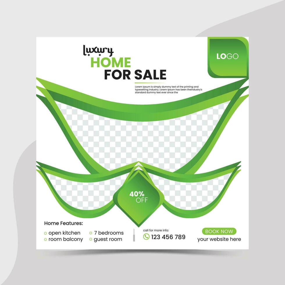 Real estate business banner design collection. Home sale or real estate banner design. Set of social media post templates for real estate home sale promotion Pro Vector