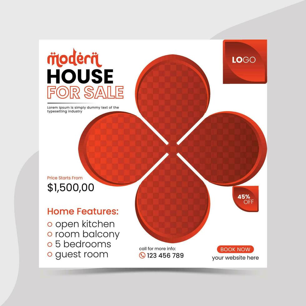 Real estate business banner design collection. Home sale or real estate banner design. Set of social media post templates for real estate home sale promotion Pro Vector