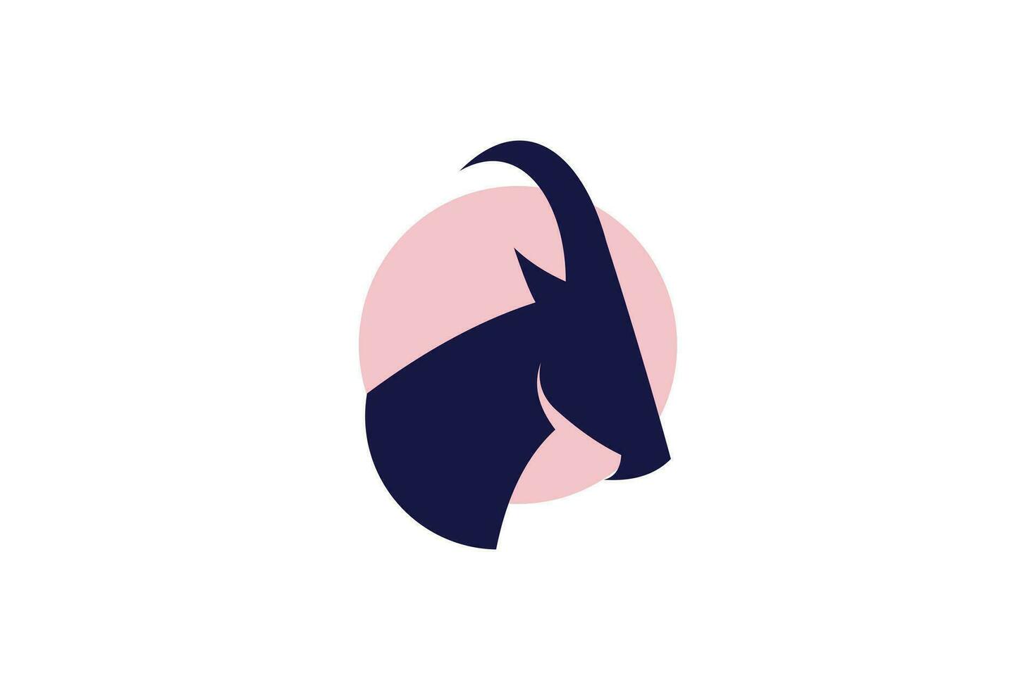 Goat logo design with modern creative style vector