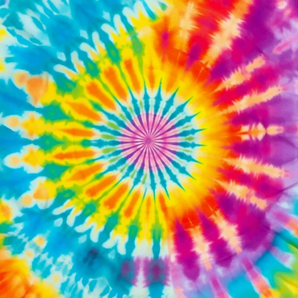 abstract rainbow coloured tie dye pattern background vector