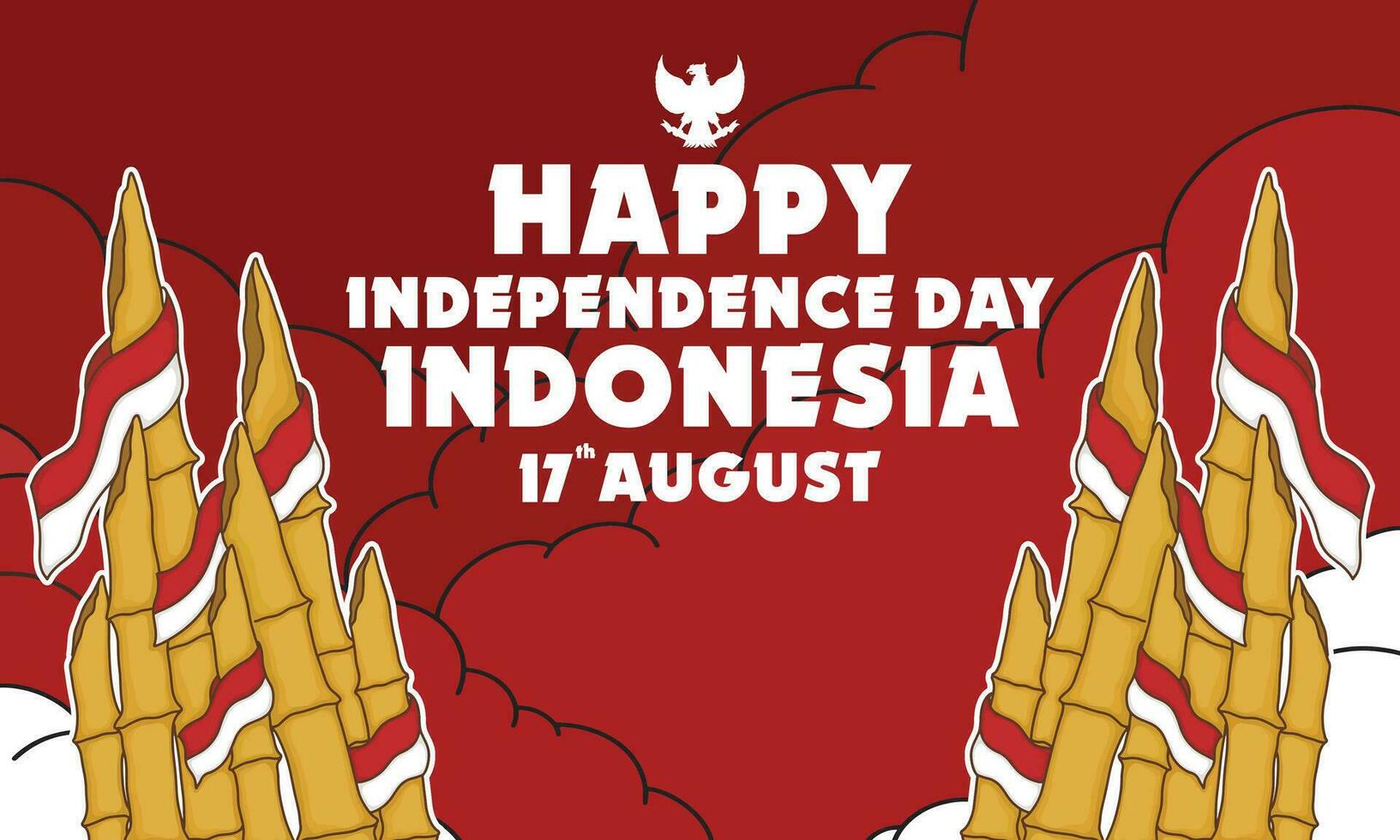 Independence day Indonesia Vector background