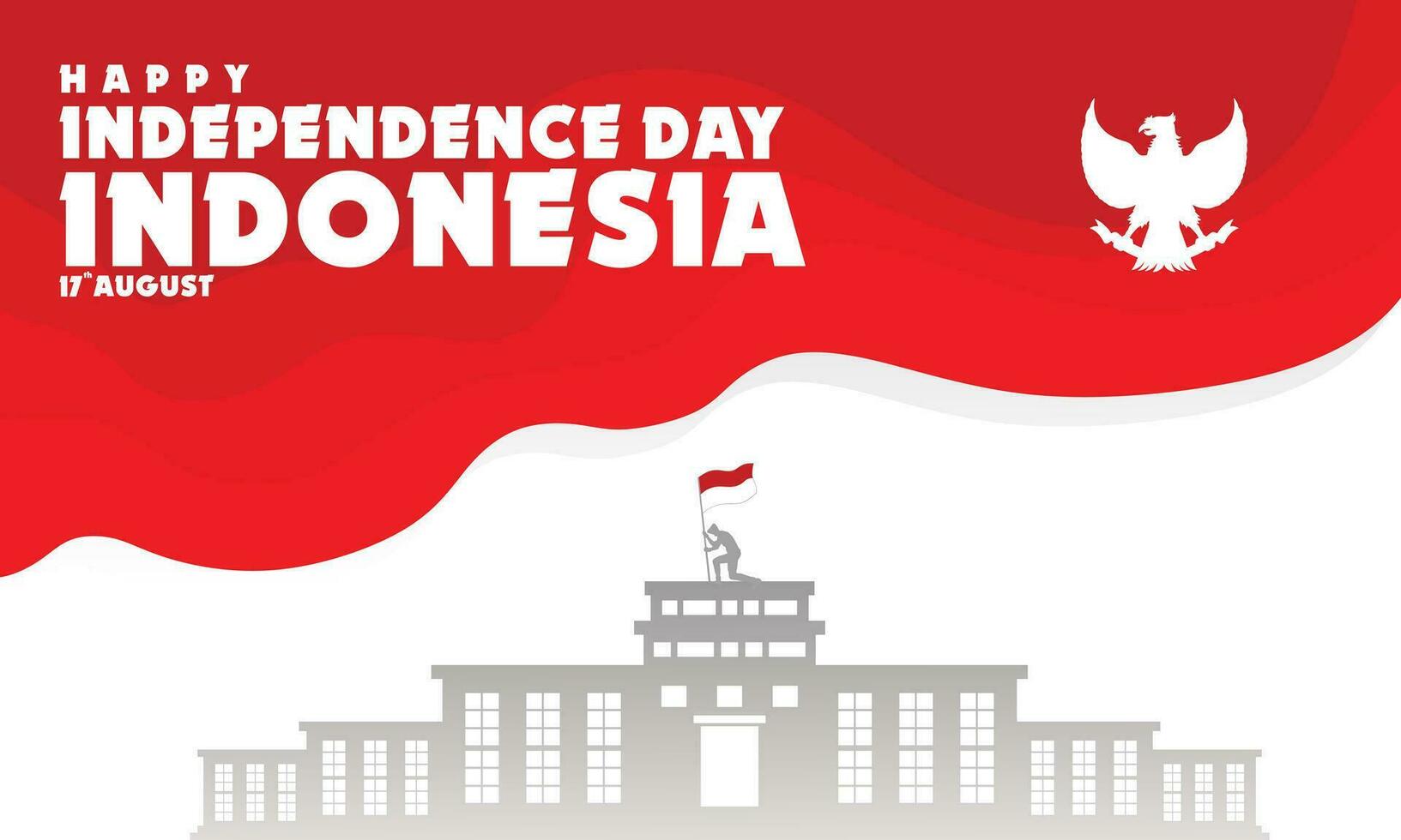 Independence day Indonesia background template vector