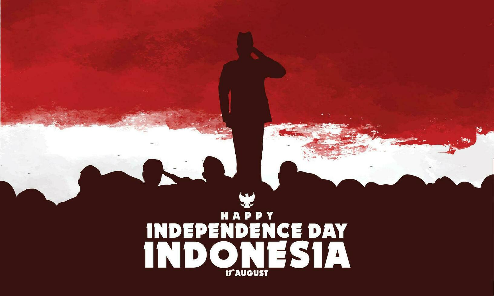 contento independencia día Indonesia antecedentes vector