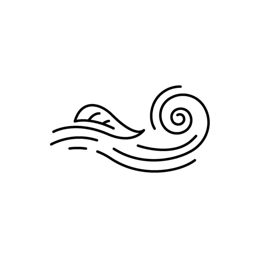 plantilla de ilustración de diseño de icono de vector de viento